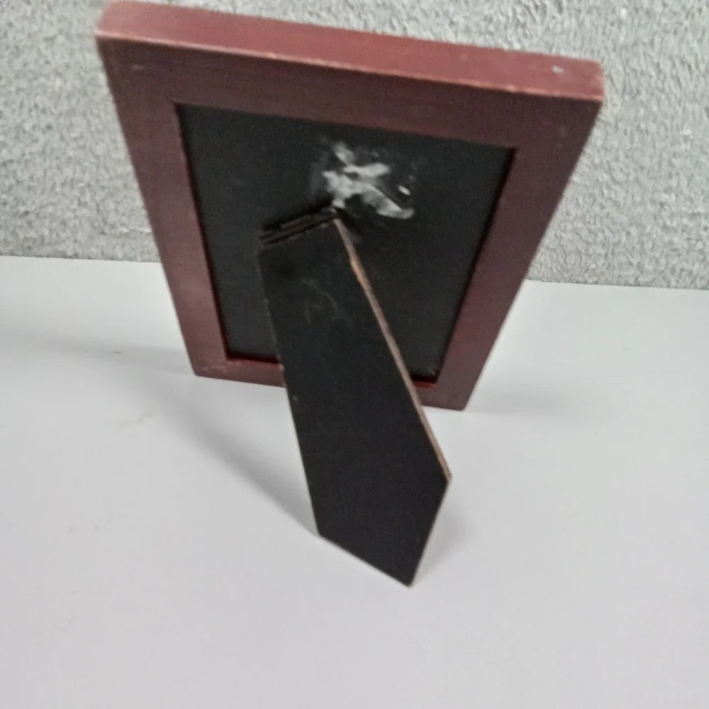 Mahogany Wood Picture Frame‎ 5x7 Beveled Tabletop Photo Display Dark Red Brown